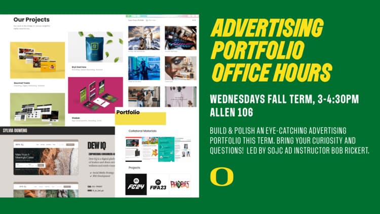 Advertising Portfolio Office Hours at Allen Hall