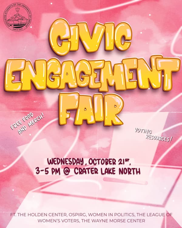 ASUO Civic Engagement Event at Erb Memorial Union (EMU)